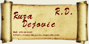 Ruža Dejović vizit kartica